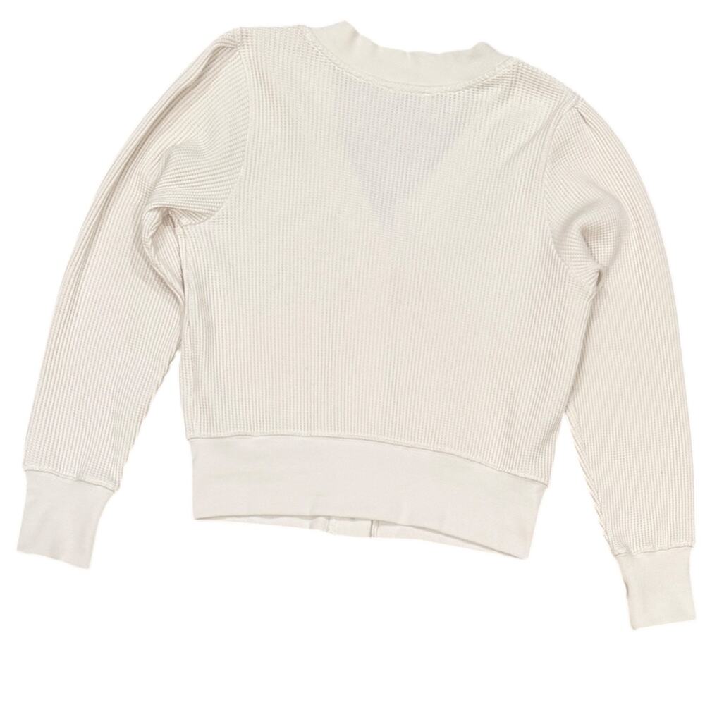 AYR The Waffle Cone Cardigan In Seashell White - Picture 6 of 8